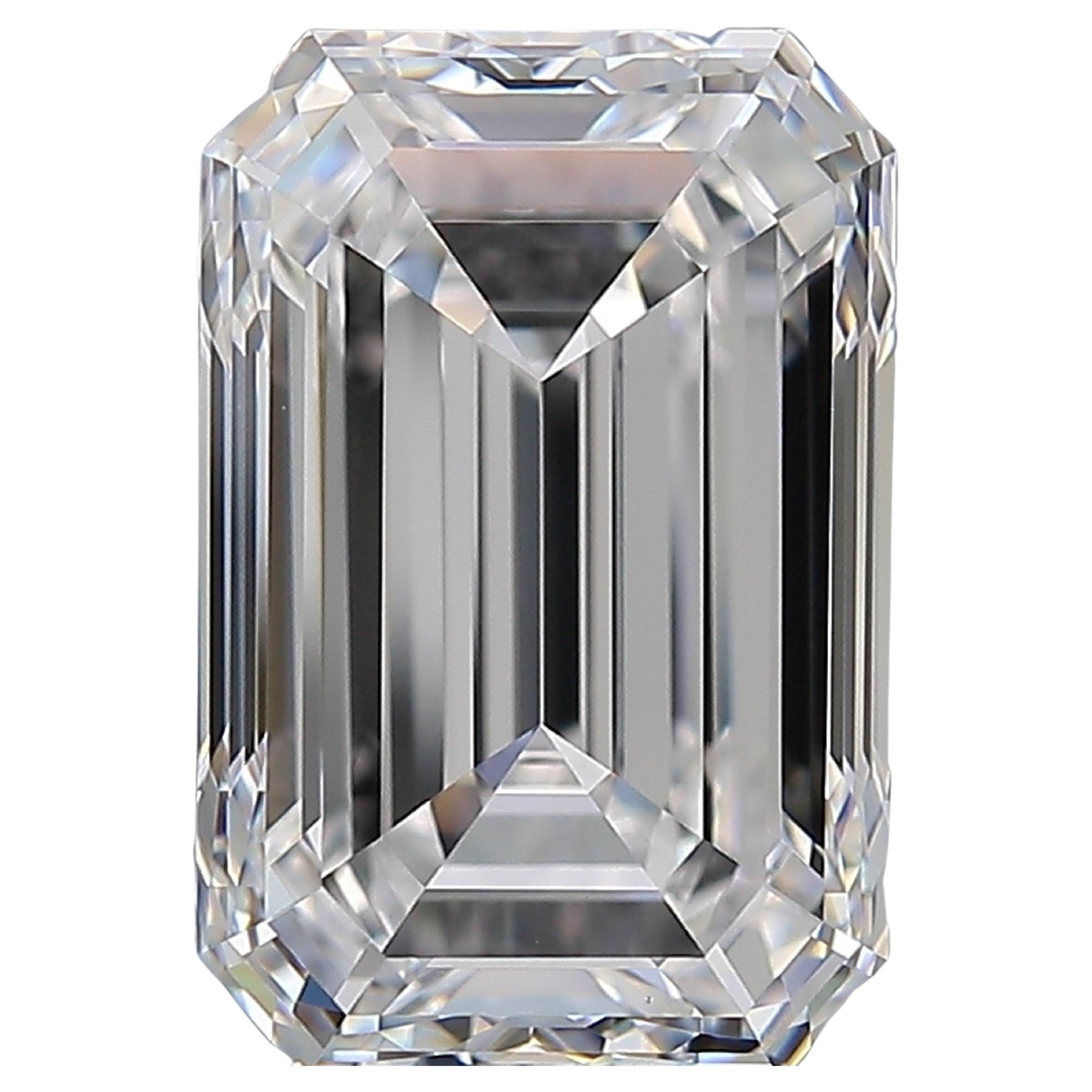 GIA Certified 5.60 Carat Emerald Cut Diamond Ring D VS1 For Sale