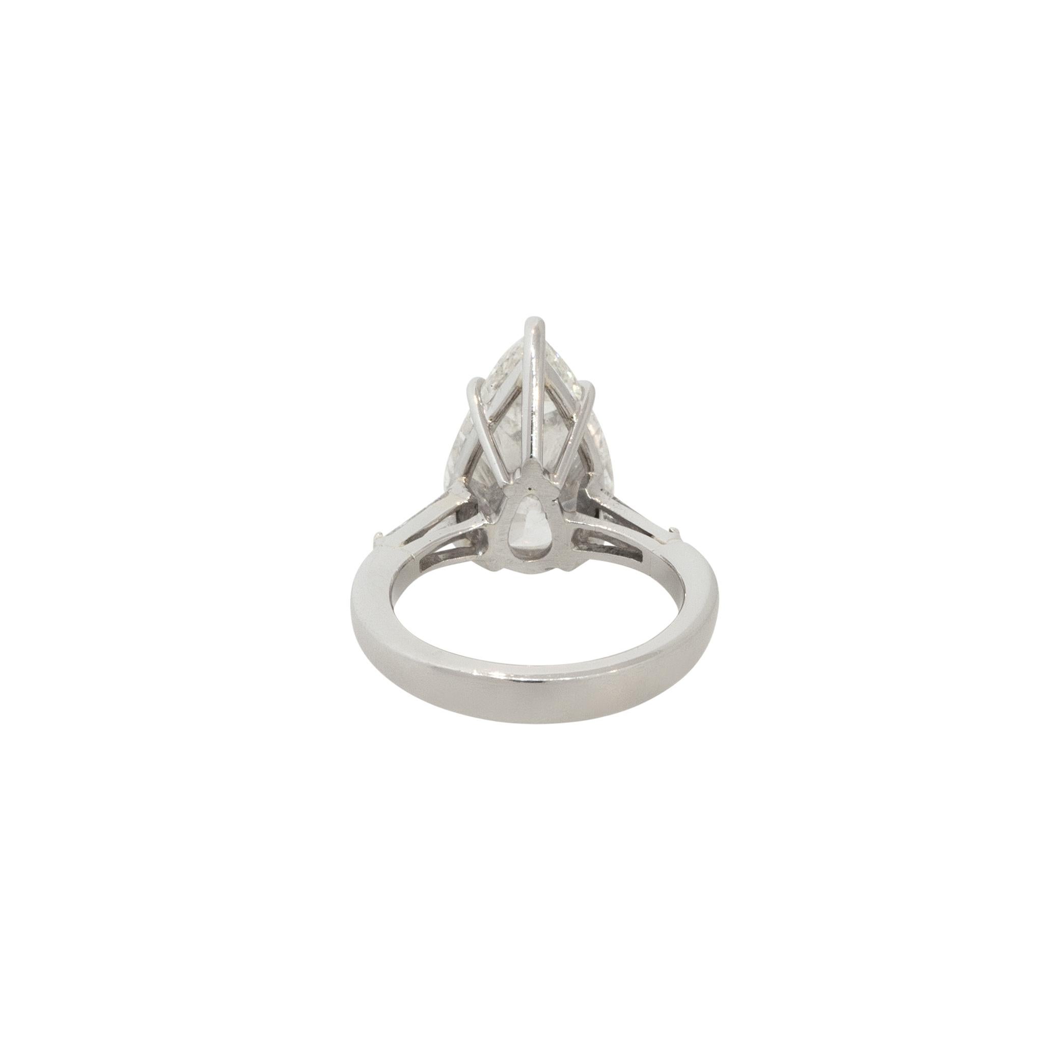 GIA-zertifizierter 5,60 Karat birnenförmiger Diamant-Verlobungsring Damen im Angebot