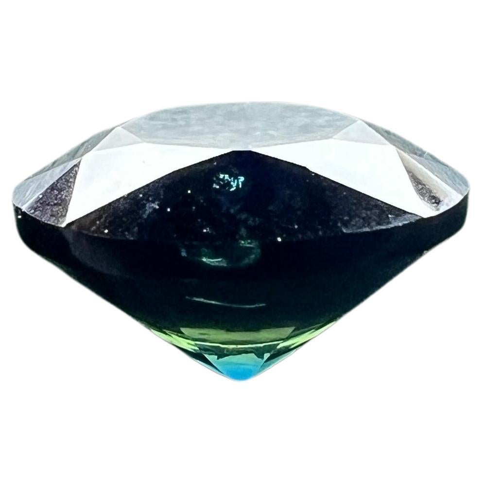 GIA Certified 5.61ct Round Natural Ink Blue Sapphire Gemstone  For Sale 1