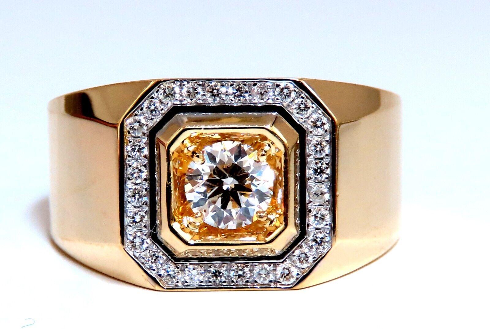GIA certified .56 carat men's diamond ring


Report number 21956775678 to accompany.


Stating I color vvs2 clarity excellent cut.


.15 carat side round diamond


G color si-1 clarity


14 karat yellow gold size 10 / 10 g


Rring is 12.5 mm wide /