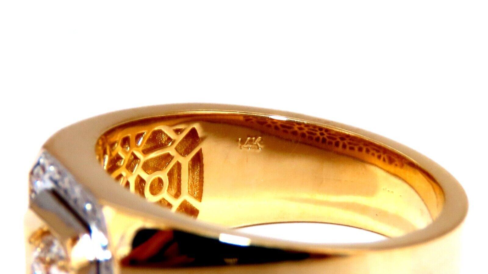 Men's GIA Certified .56 Carat Natural Diamond Ring Mens Deco Prime 14 Karat