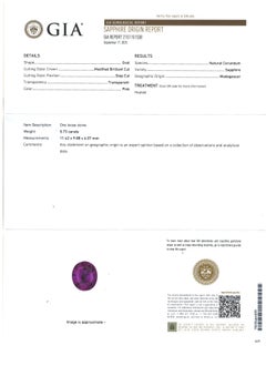GIA Certified 5.73 Carat Pink Sapphire and Diamond Cocktail Ring