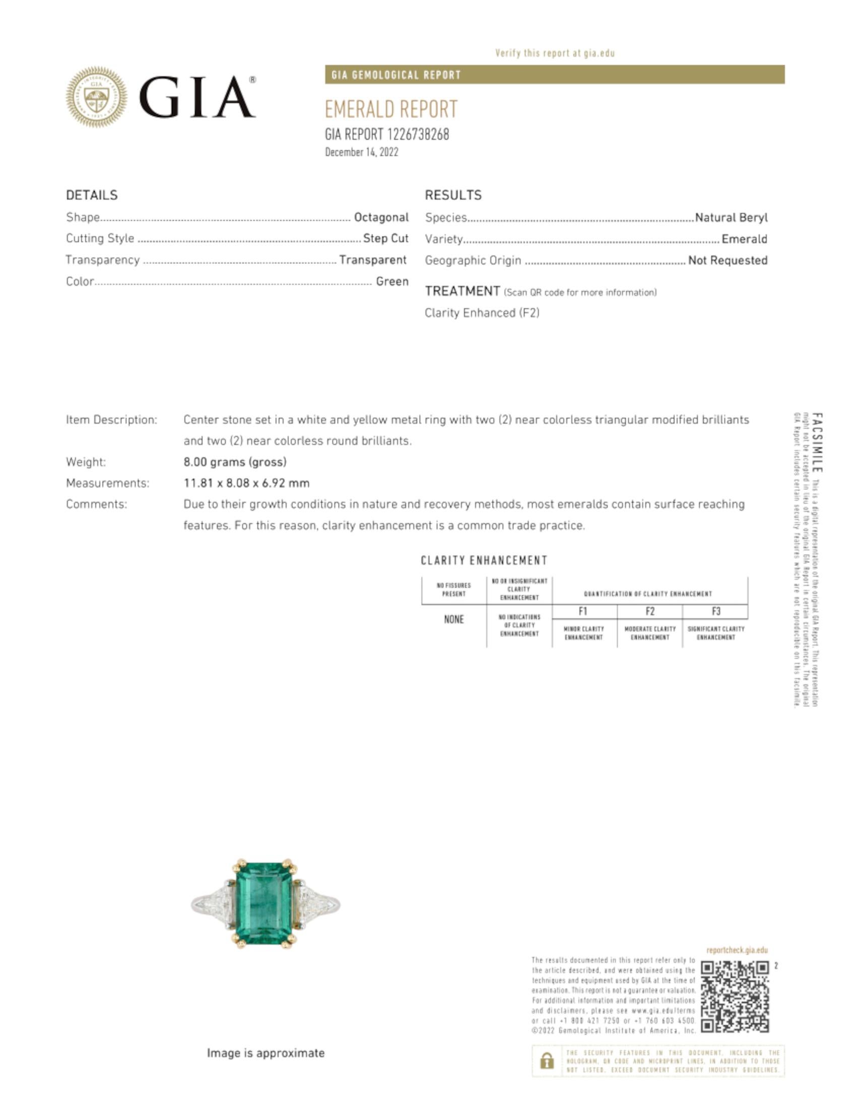 Showcasing an exquisite investment grade emerald cut green natural emerald certified by IGI Antwerp with top color and top clarity.

Based on emerald grading methodology the clarity of the emerald is very rare with practically no imperfections