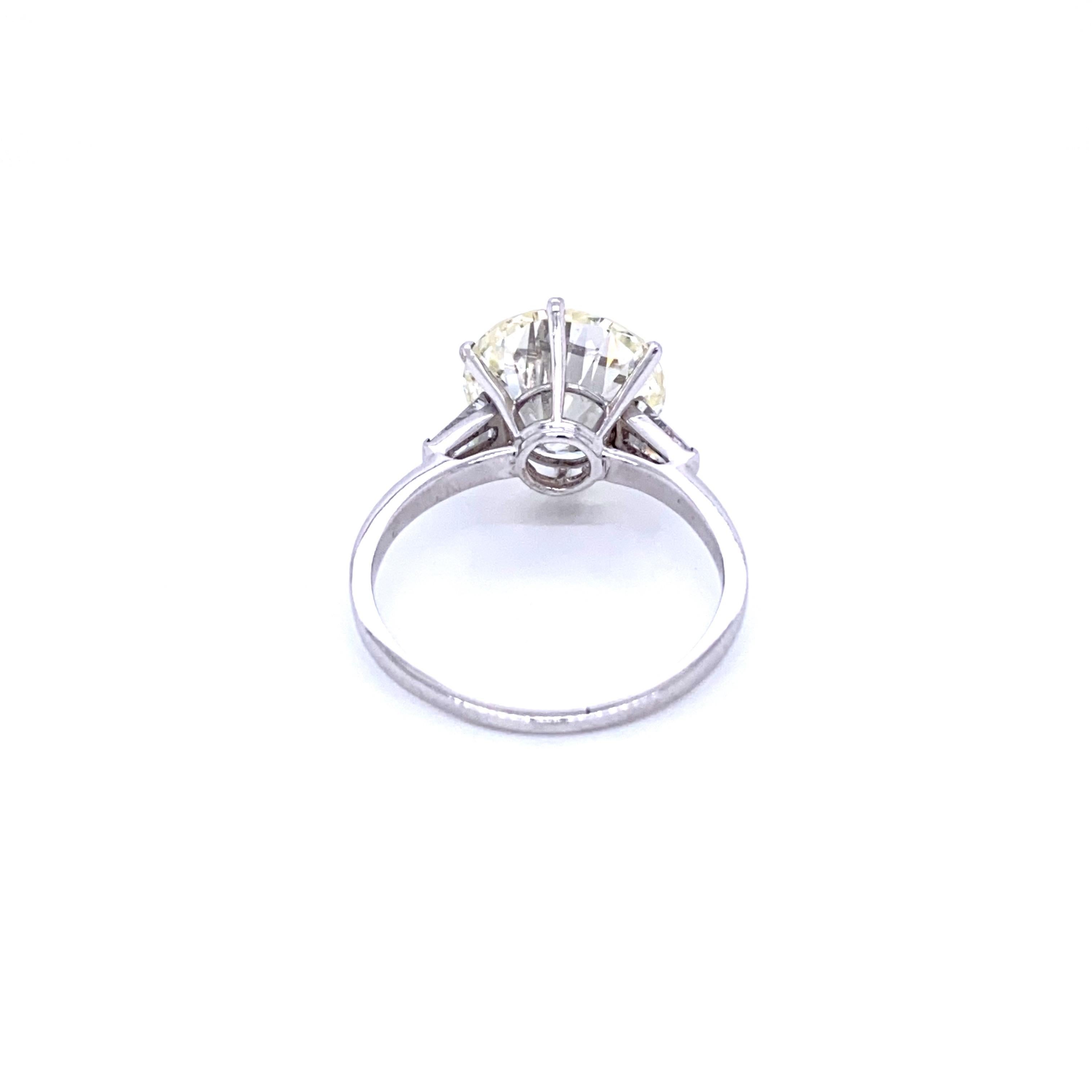 Round Cut GIA Certified 5.87 Carat Round Brilliant Diamond Engagement Ring