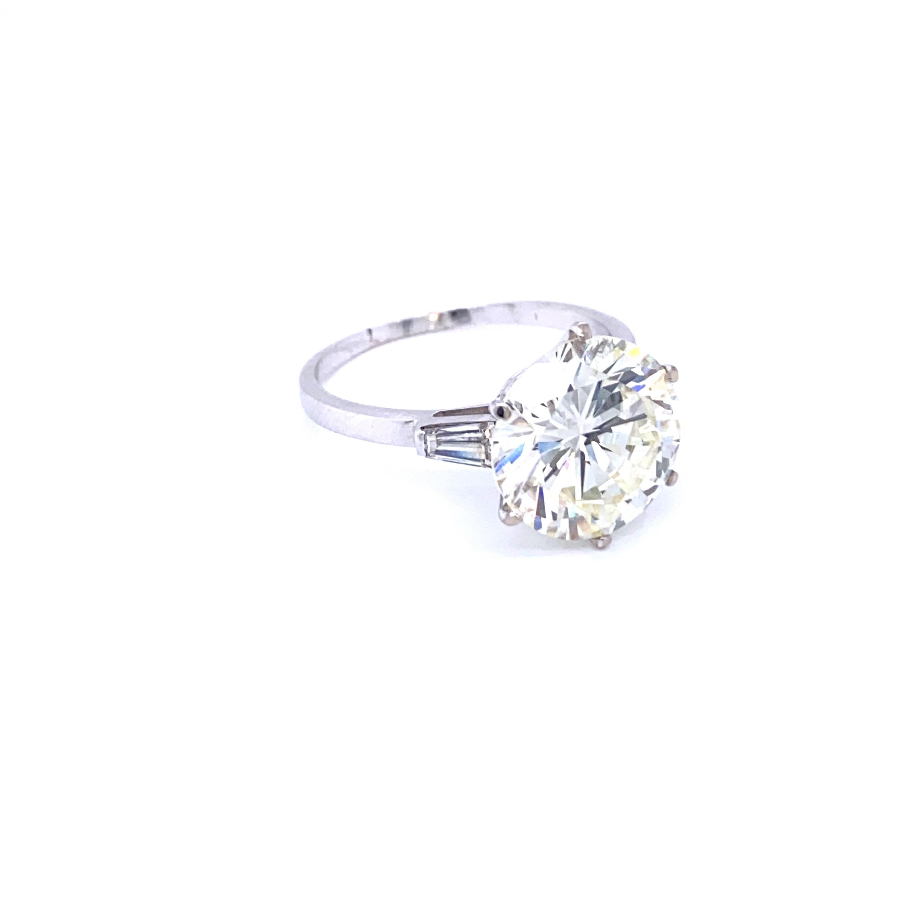 GIA Certified 5.87 Carat Round Brilliant Diamond Engagement Ring 1