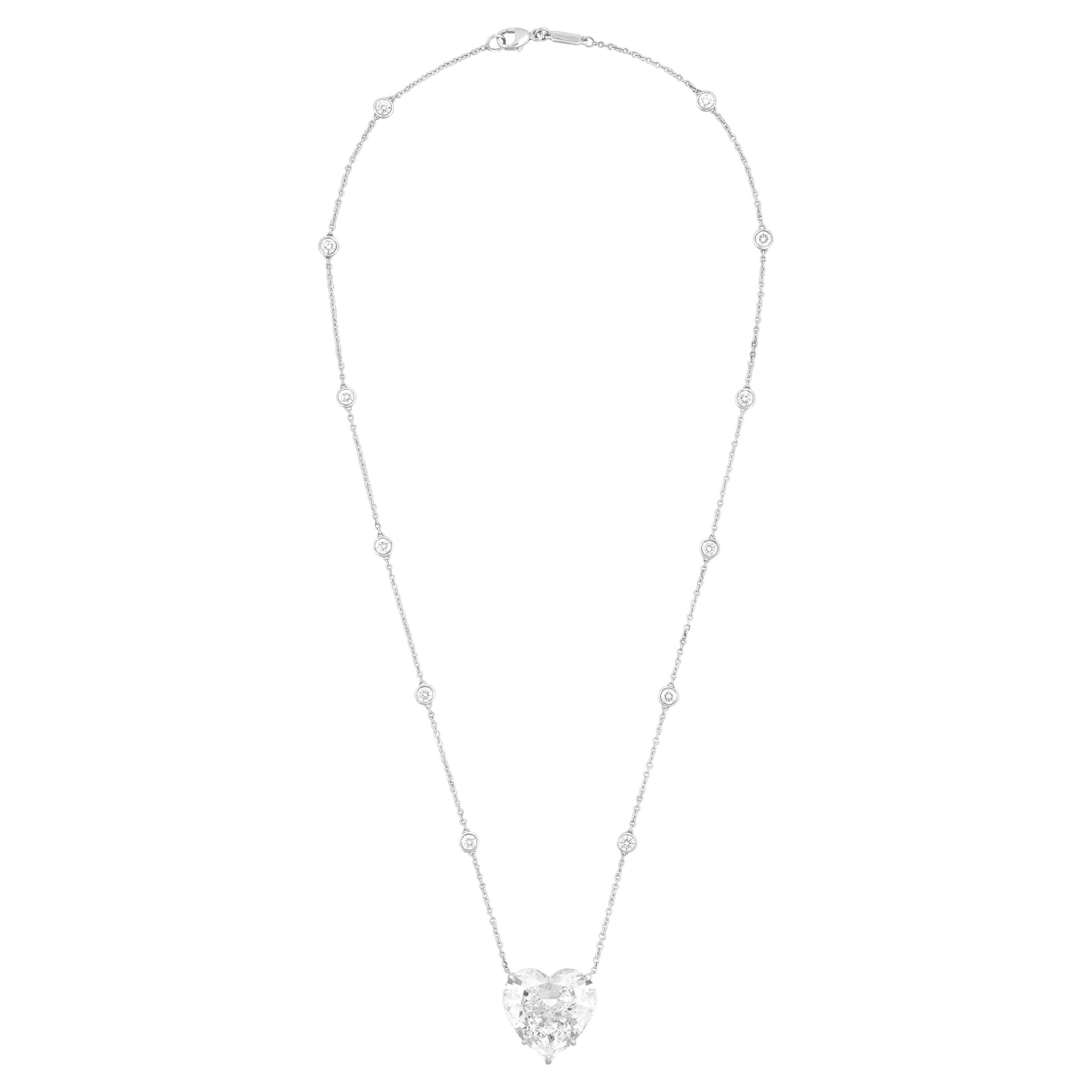 Important Diamond Pendant Necklace

Featuring a stunning 5.92-carat heart brilliant-cut diamond, accented by round diamonds, set in platinum.

A masterpiece of elegance and romance, this extraordinary necklace is designed for those with a passion