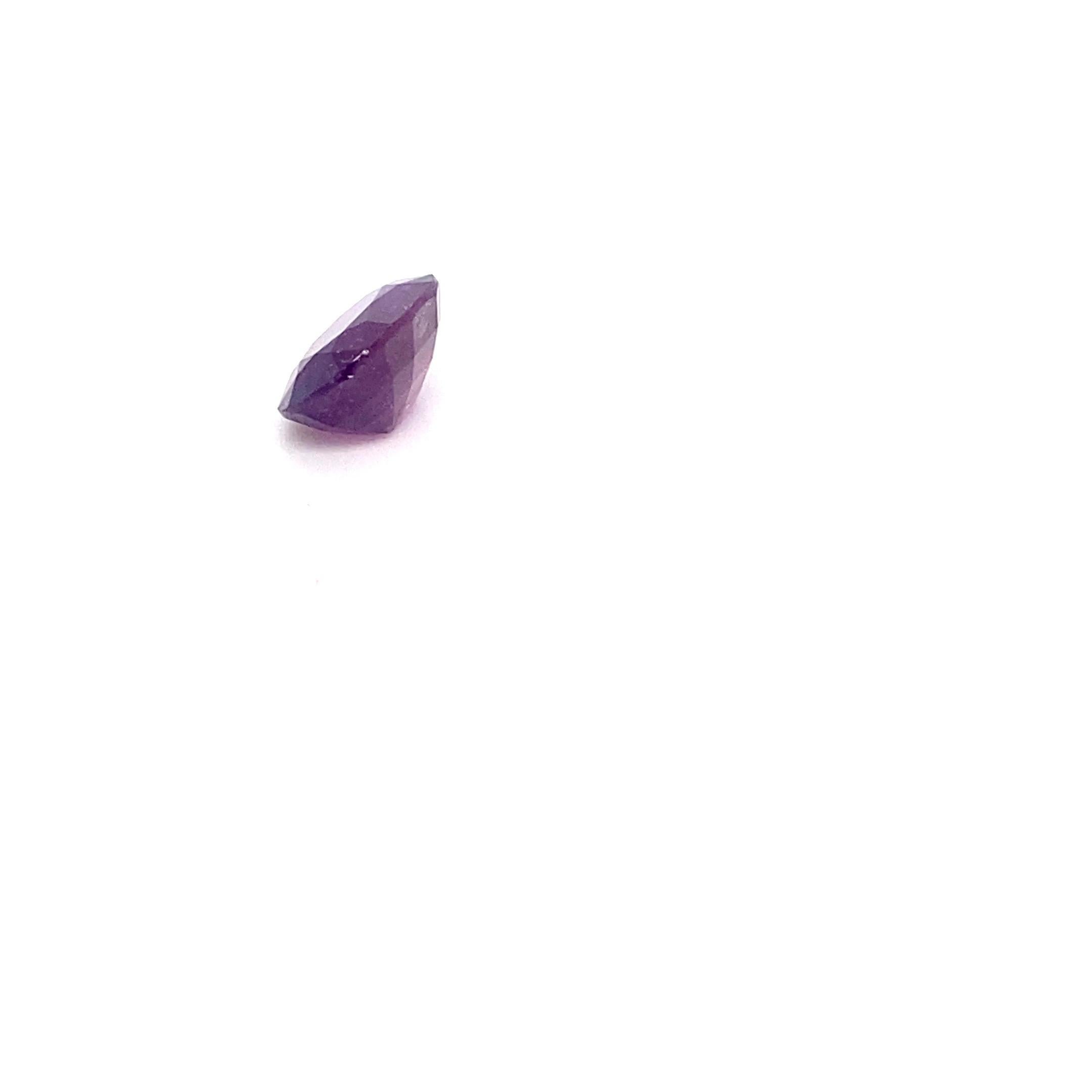 GIA Certified 5.94 Carat Oval Shape Natural Pink Purple Sapphire Loose Gemstone For Sale 6