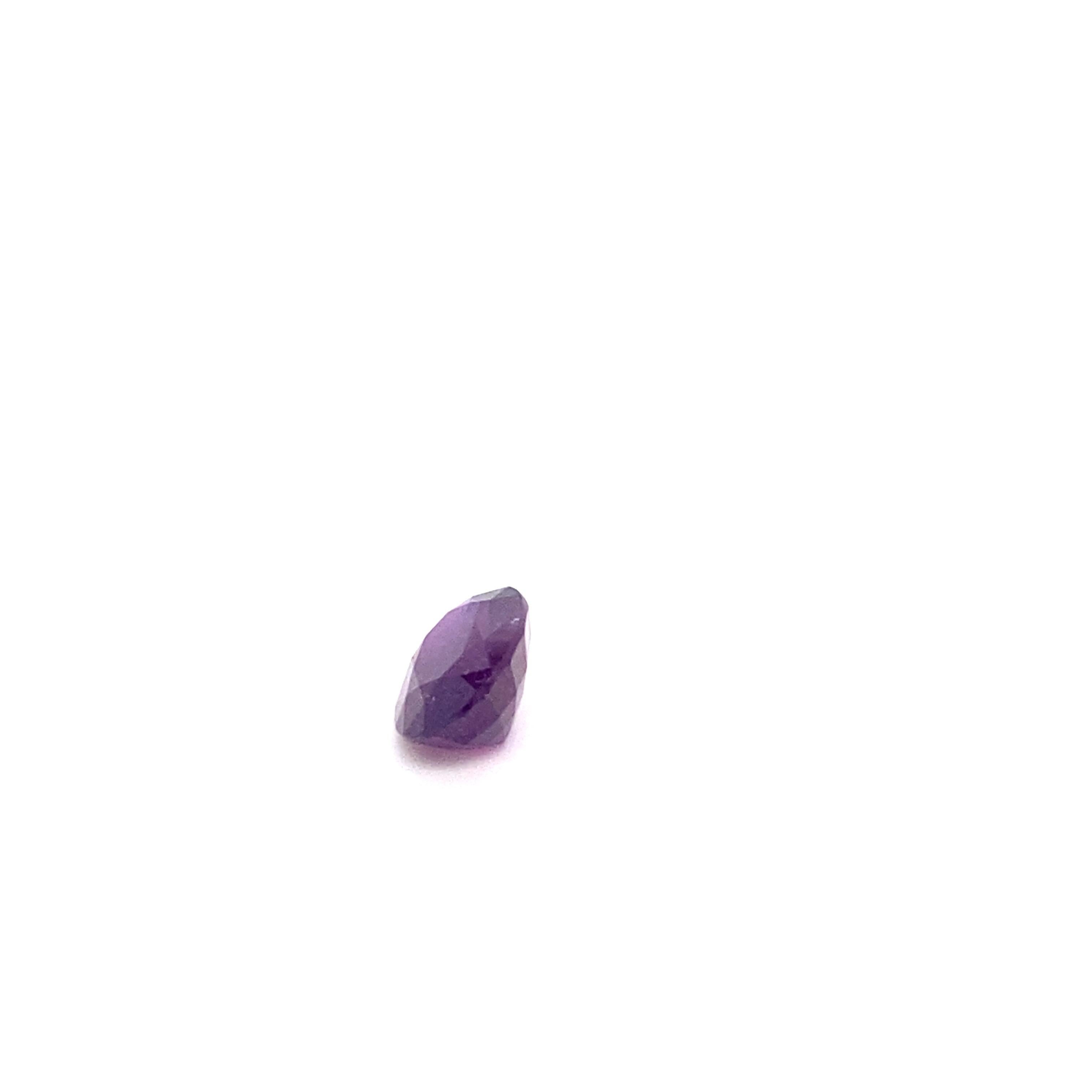 GIA Certified 5.94 Carat Oval Shape Natural Pink Purple Sapphire Loose Gemstone For Sale 8