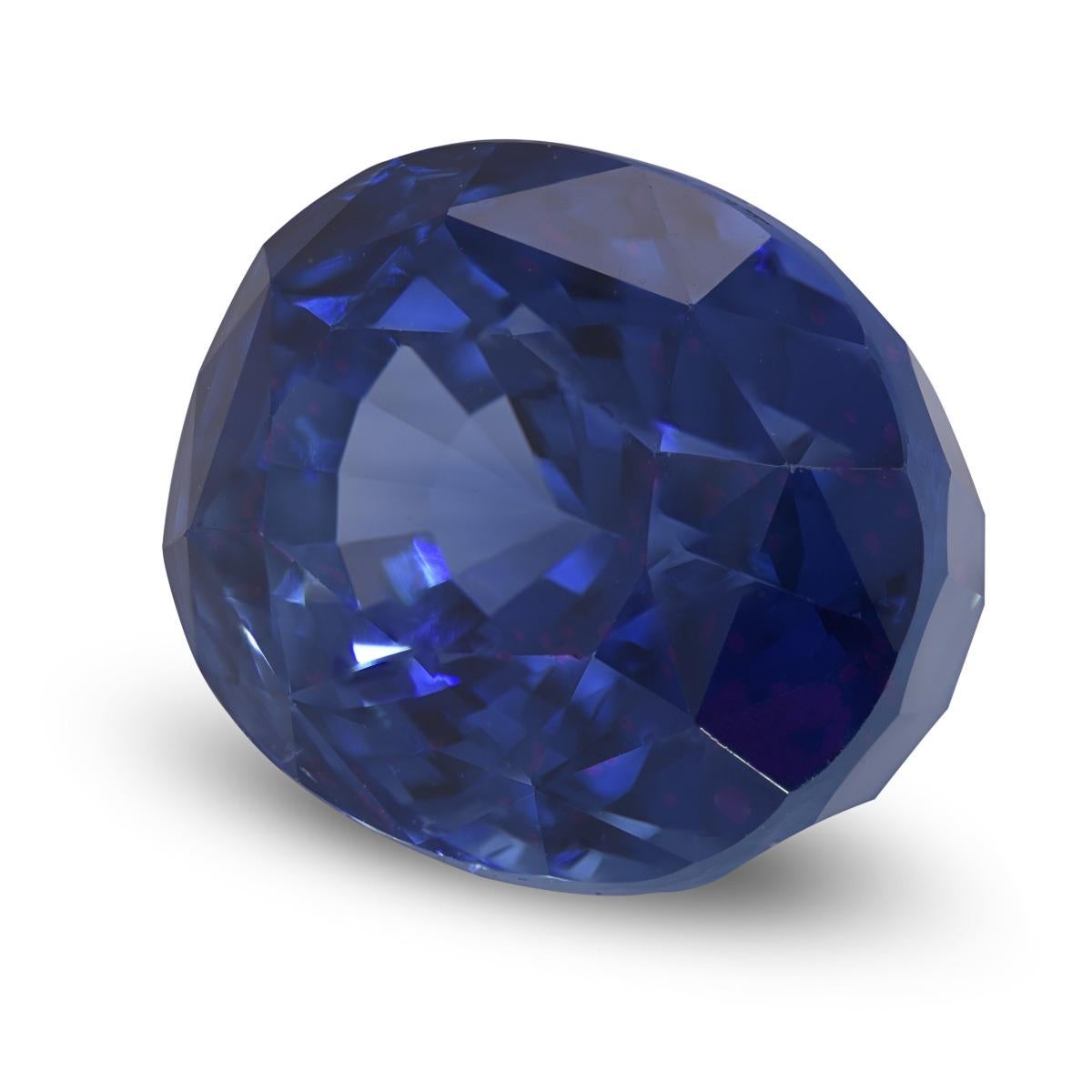Taille brillant Saphir bleu naturel certifié GIA de 5,97 carats en vente