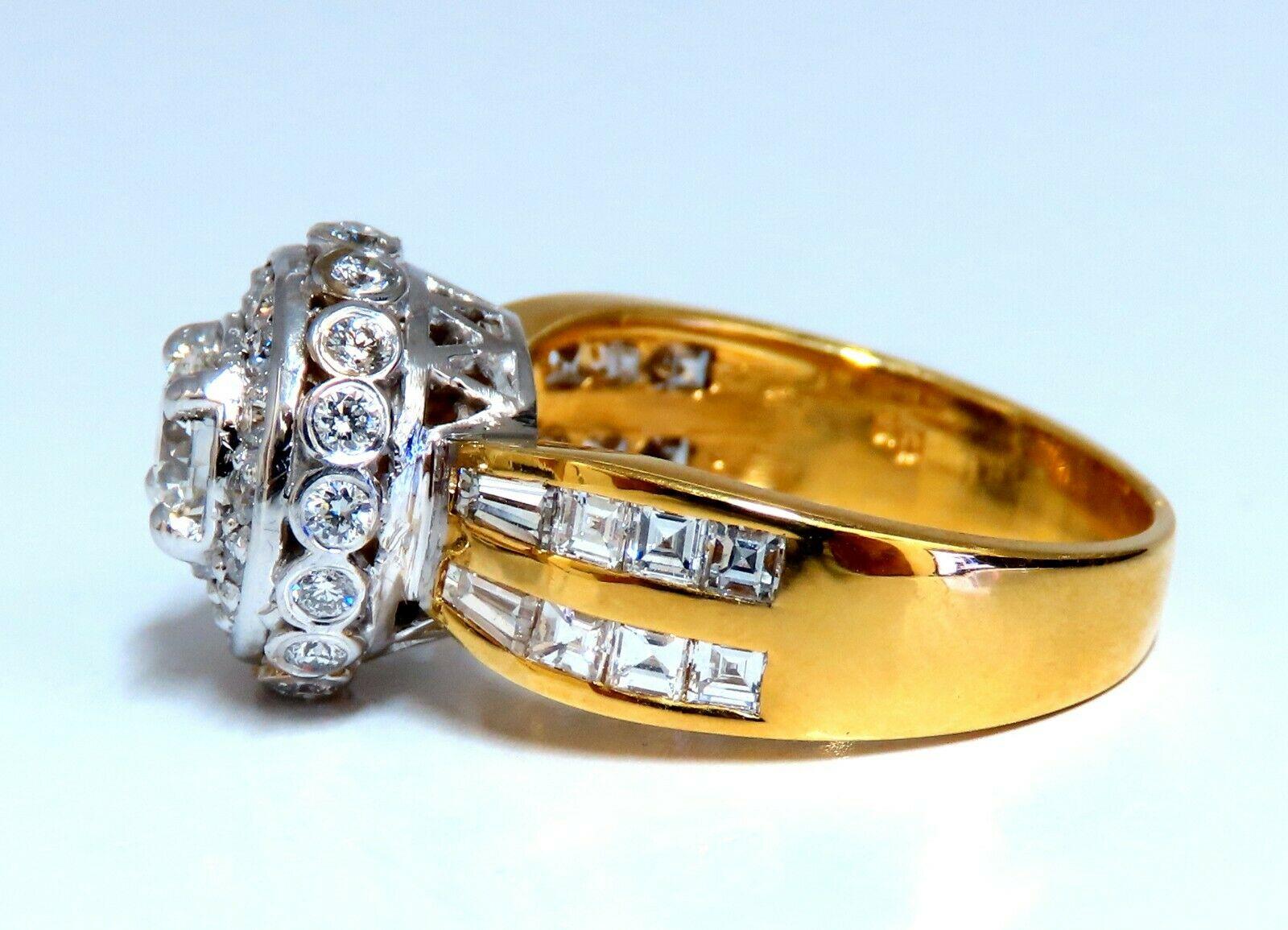 GIA Certified .59 Cart Round Cut Diamond Raised Crown Ring Flush 14 Karat For Sale 2
