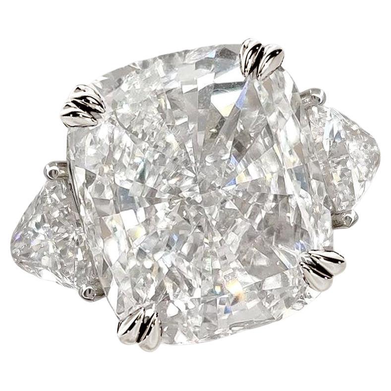 GIA Certified 6 Carat Cushion Cut Diamond Solitaire Ring