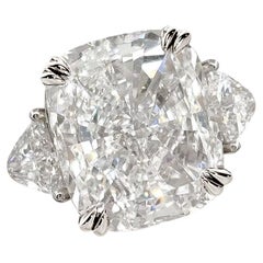 GIA Certified 6 Carat Cushion Cut Diamond Solitaire Ring