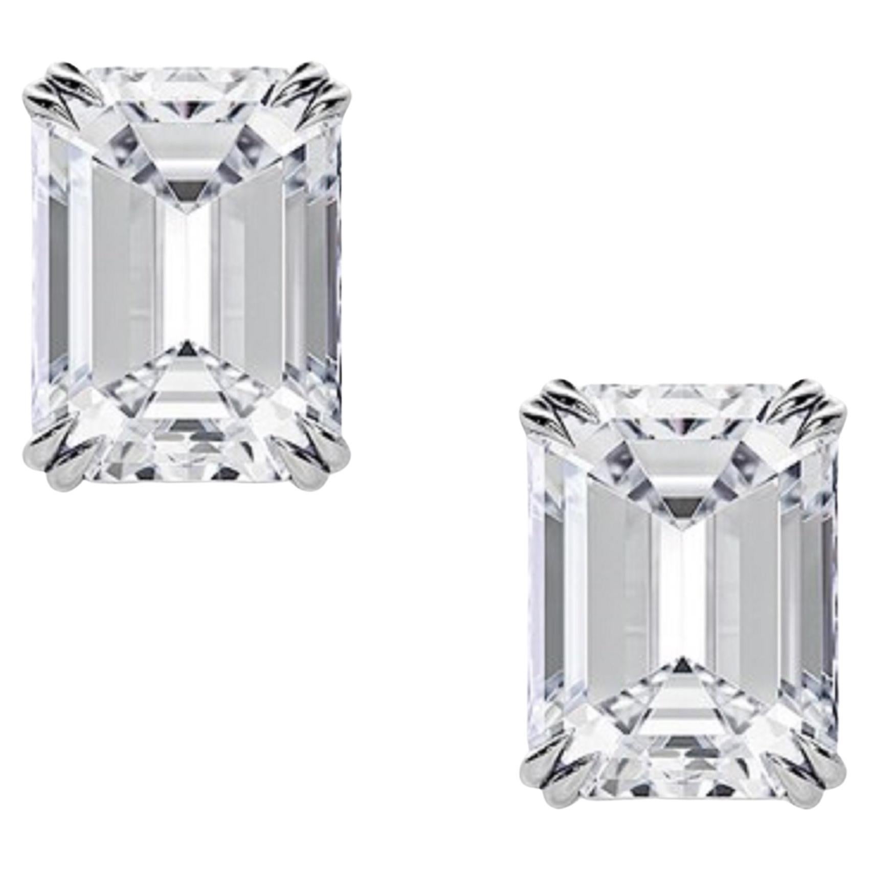 GIA Certified 6 Carat Diamond Earrings D VS2 Clarity