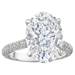 GIA-zertifizierter 6 Karat E SI1 ovaler Diamant-Verlobungsring „Alexandria“