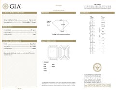 GIA Certified 6 Carat Emerald Cut Diamond Platinum Ring