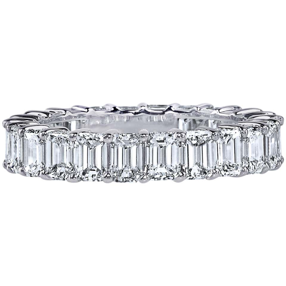 Cartier Baguette Cut Diamond Platinum Eternity Ring at 1stdibs