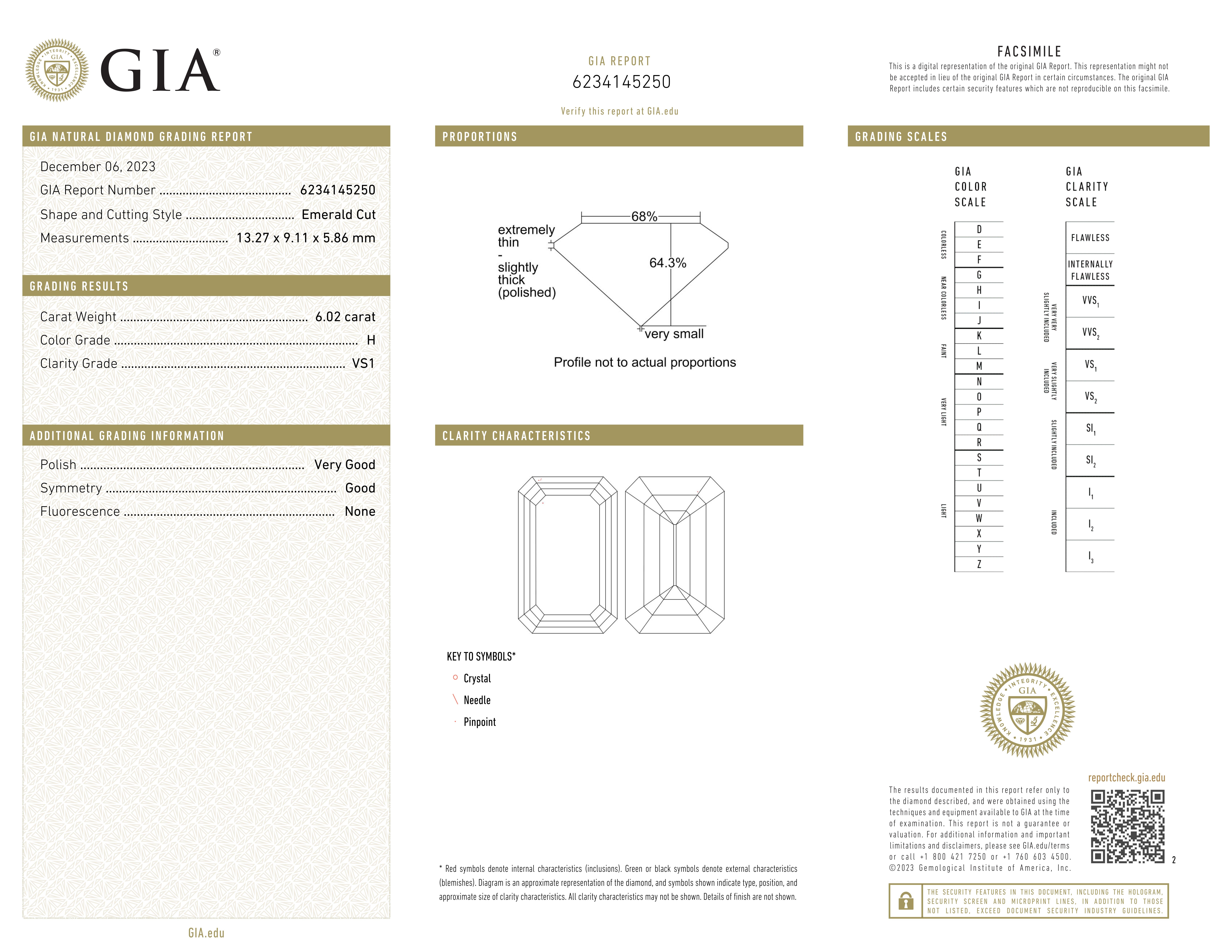 Taille émeraude Bague certifiée GIA de 6 carats de diamant taille émeraude avec baguette effilée en vente