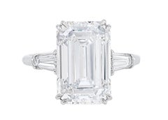GIA Certified 5 Carat D Color VS1 Clarity Emerald Diamond Ring