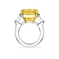 GIA Certified 6.8 Carat Internally Flawless Fancy Yellow Diamond Ring