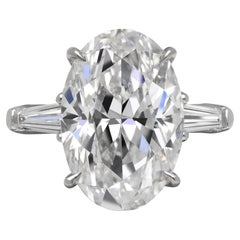 GIA Certified 6 Carat Flawless Round Brilliant Cut Diamond Ring