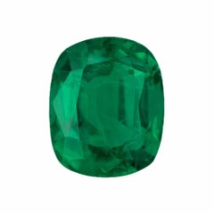 Platinring mit GIA-zertifiziertem 6 Karat grünem Smaragd und Diamant