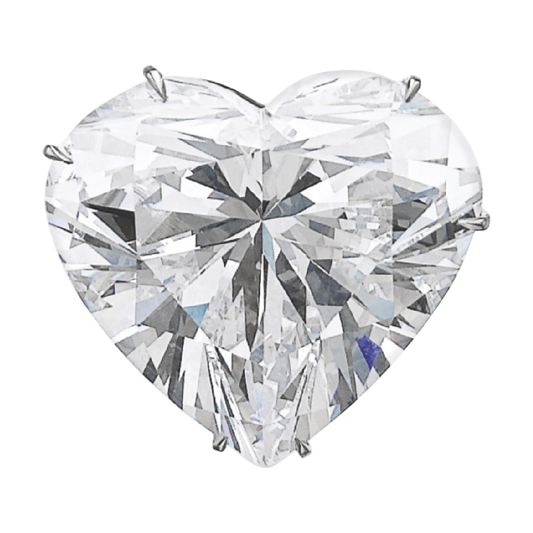 I FLAWLESS GIA Certified 3.20 Carat Heart-Cut Shape Diamond