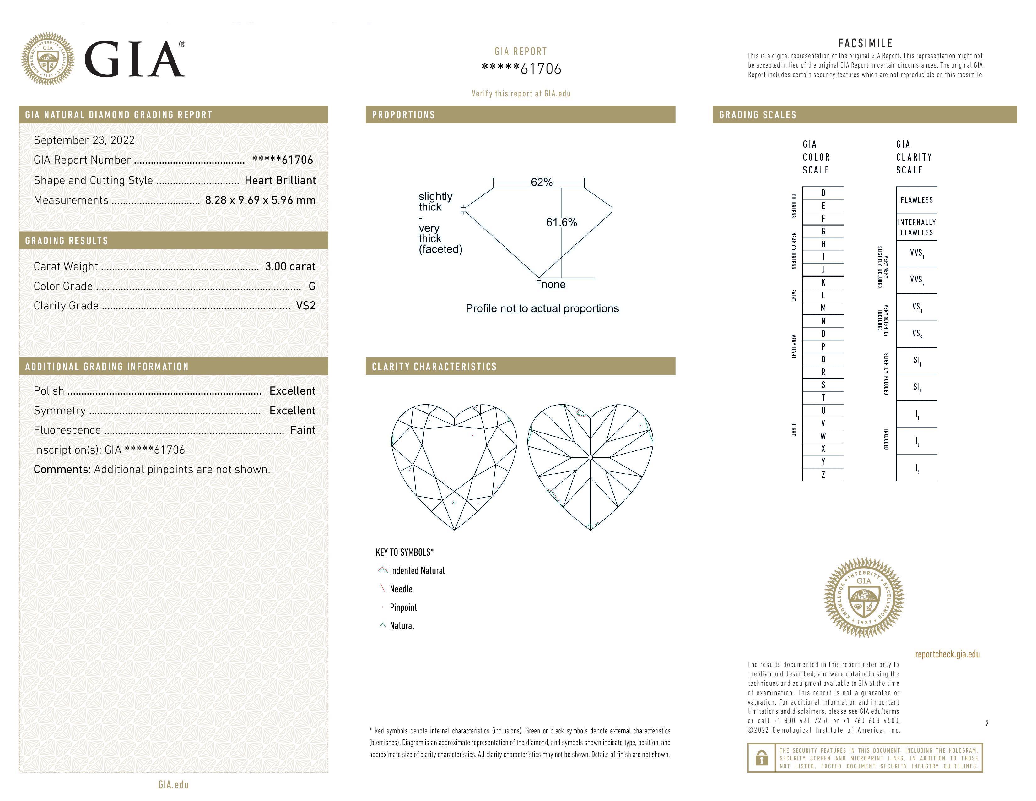 Heart Cut GIA Certified 6 Carat Heart Shape Diamond Earrings 