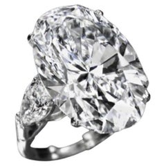 Anello solitario di diamanti con taglio ovale certificato GIA da 6 carati, taglio eccellente