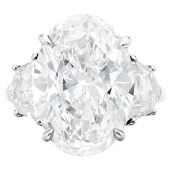 GIA Certified 6 Carat Oval Cut Diamond Solitaire Ring