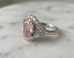 GIA-Certified 6 Carat Platinum Sapphire and Diamond Ring