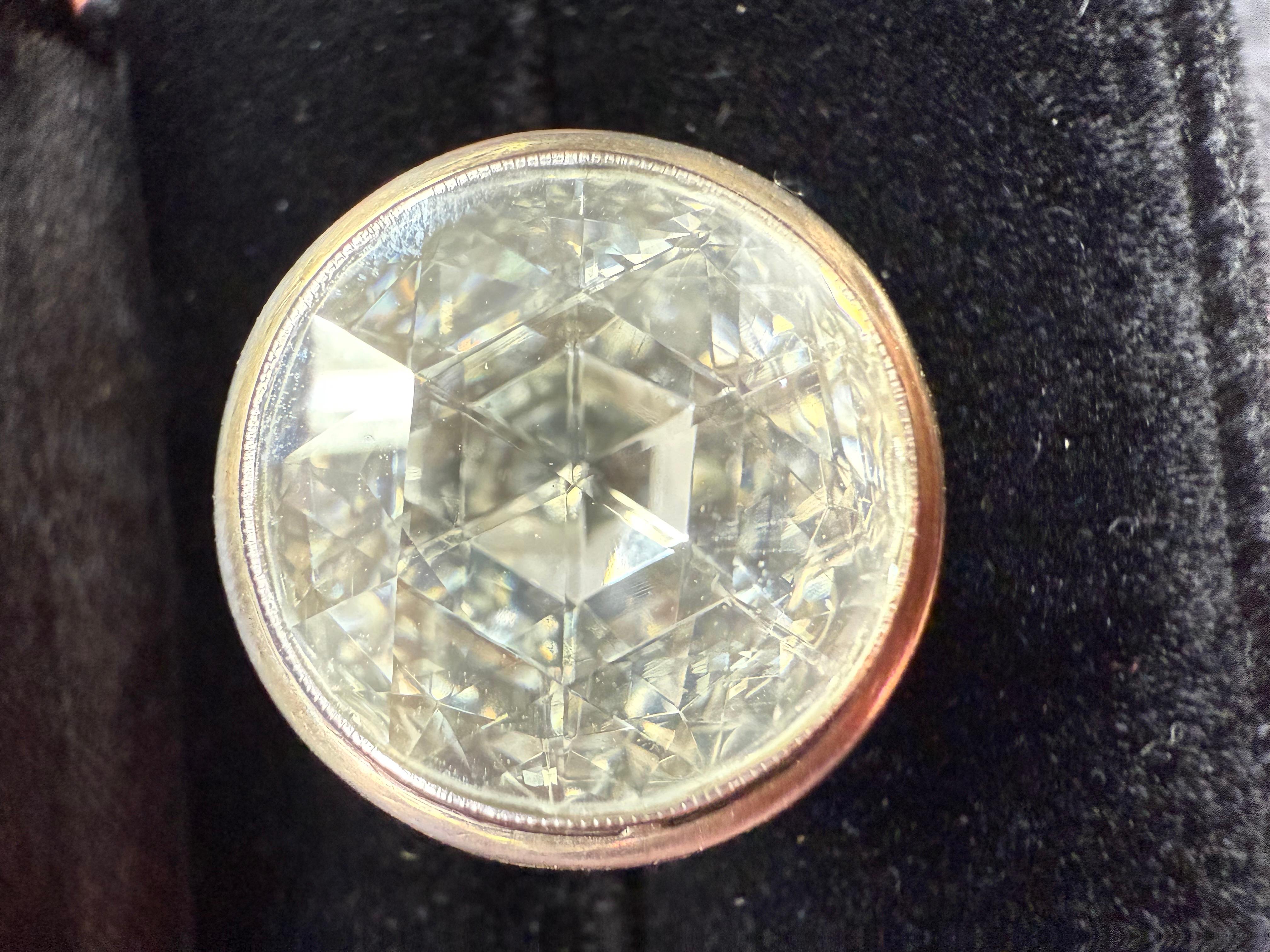 Anello vintage con diamante taglio rosa da 6 carati certificato GIA in vendita 3