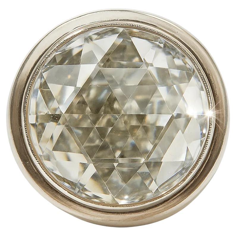 Anello vintage con diamante taglio rosa da 6 carati certificato GIA in vendita