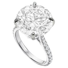 GIA Certified 6 Carat Round Brilliant Cut Diamond Ring