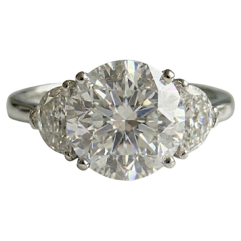 GIA Certified 6 Carat Round Brilliant Diamond Ring