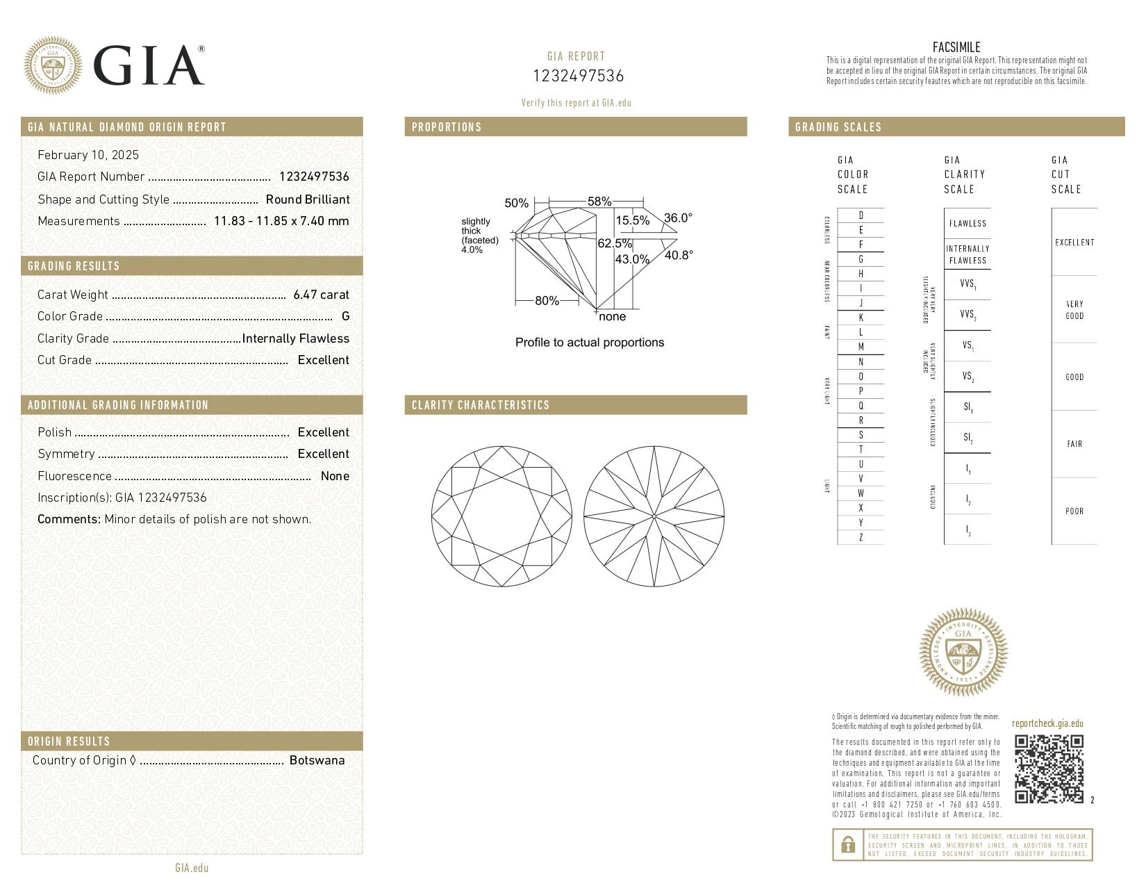 Anillo de diamantes de corte redondo de 6 quilates certificado por el GIA D SIN FALLAS Corte redondo en venta