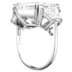 GIA Certified 5 Carat Square Emerald Diamond Engagement Ring