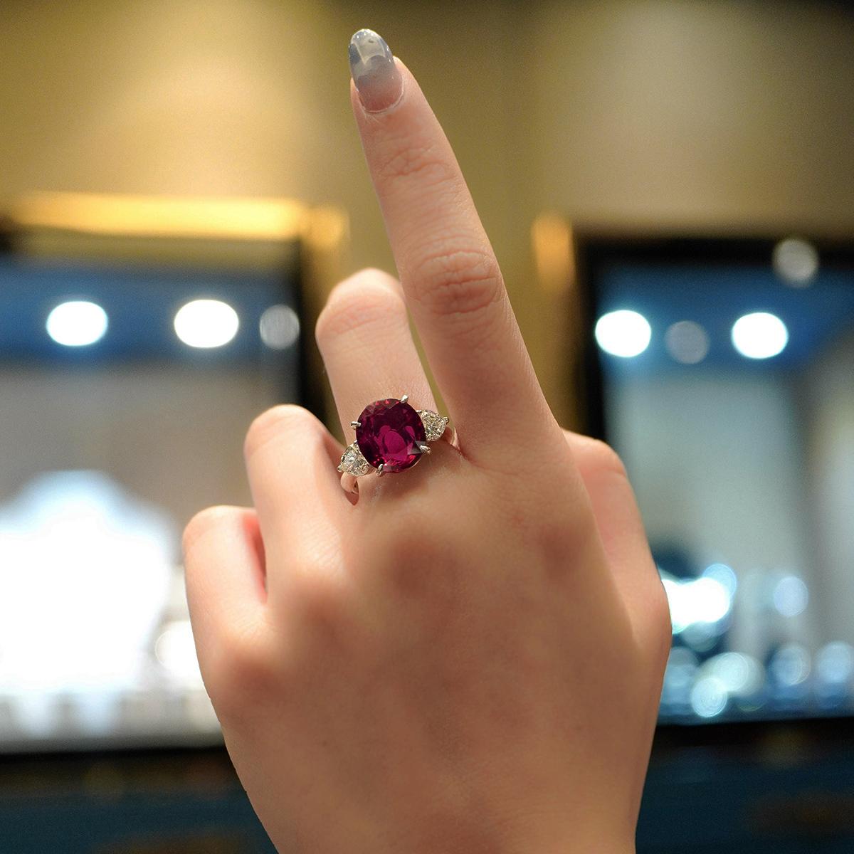 First referenced in 1408, Thai Ruby once fulfilled 95 percent of the world's demand for this extremely rare and highly coveted gemstone. Ostensibly depleted since 2009, Thai Ruby is impossibly rare, making it incredibly collectable. The ring has a