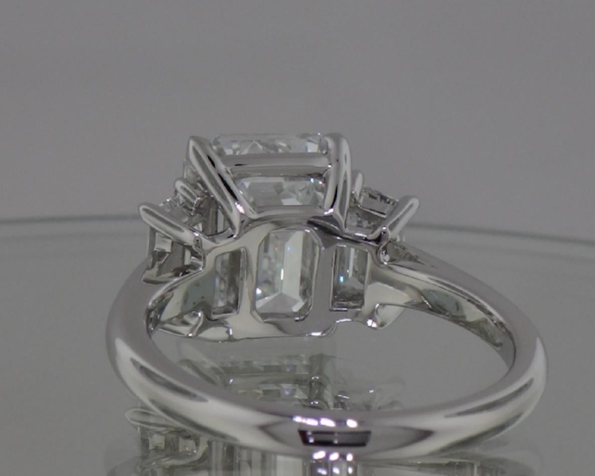 5 carat diamond ring emerald cut