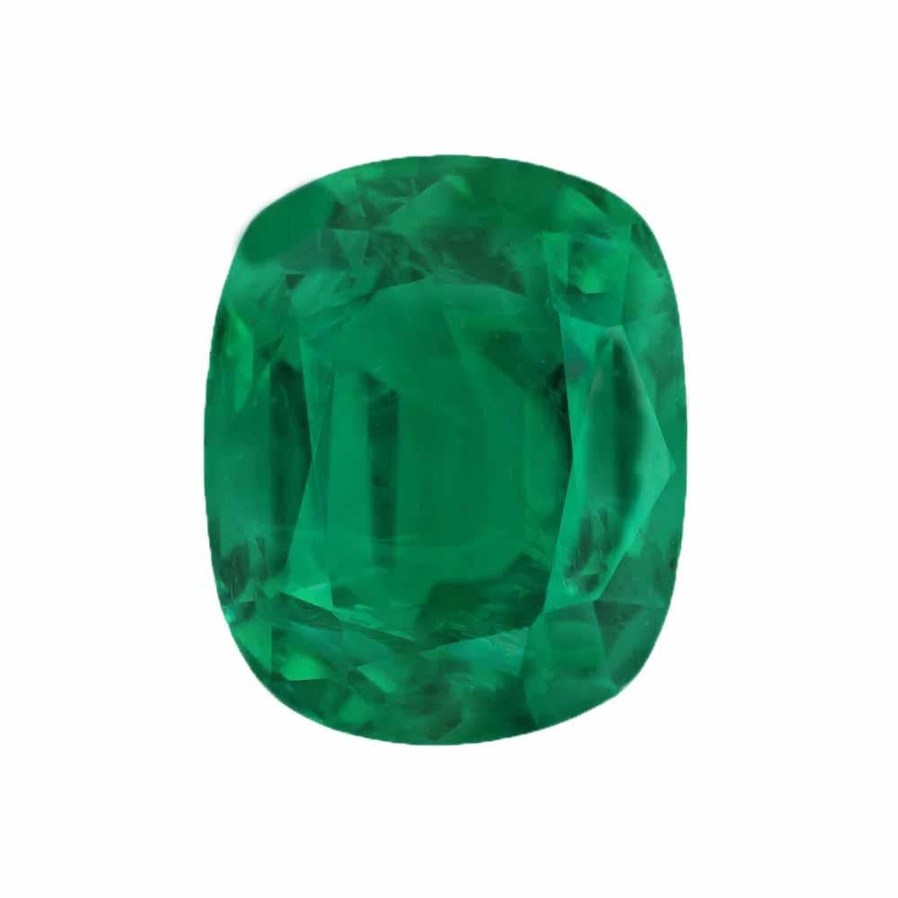 Anillo de esmeralda verde vivo de 6 quilates certificado por el GIA Corte cojín en venta