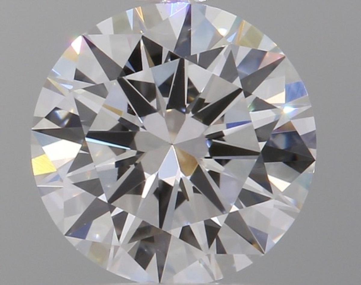 Modern GIA Certified 6.02 Carat VS Clarity Round Brilliant Cut Diamonds