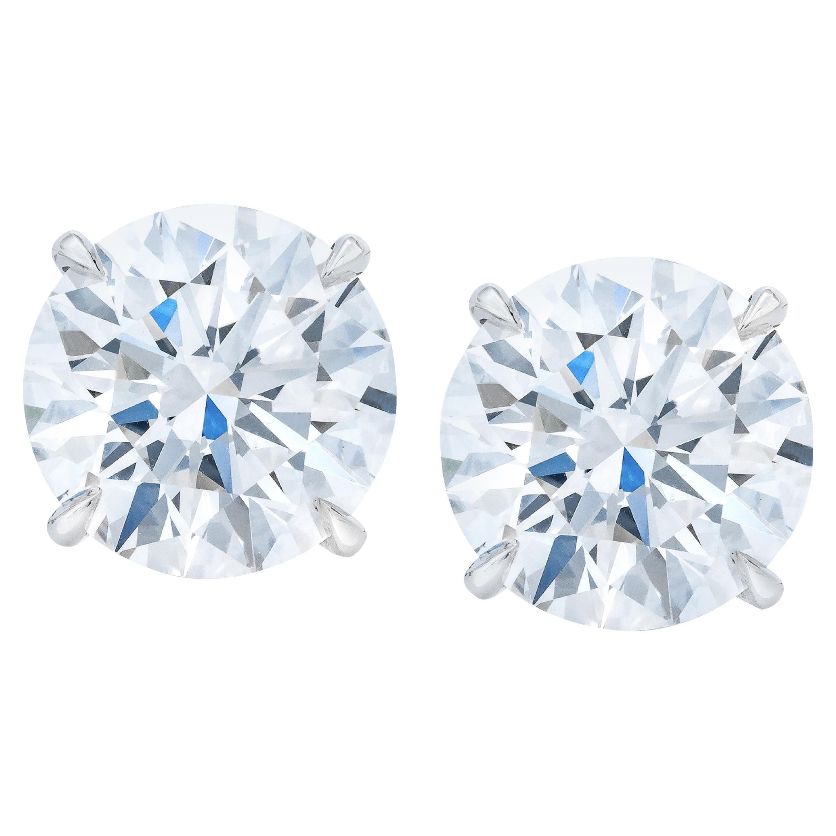GIA Certified 6.02 Carat VS Clarity Round Brilliant Cut Diamonds