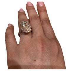 GIA Certified 6 Oval Cut Diamond Ring Flawless Clarity D Color