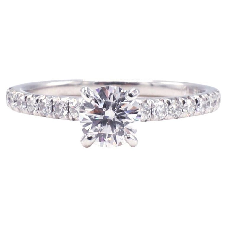 GIA Certified .60 Carat F SI2 Round Brilliant Diamond Engagement Ring ...