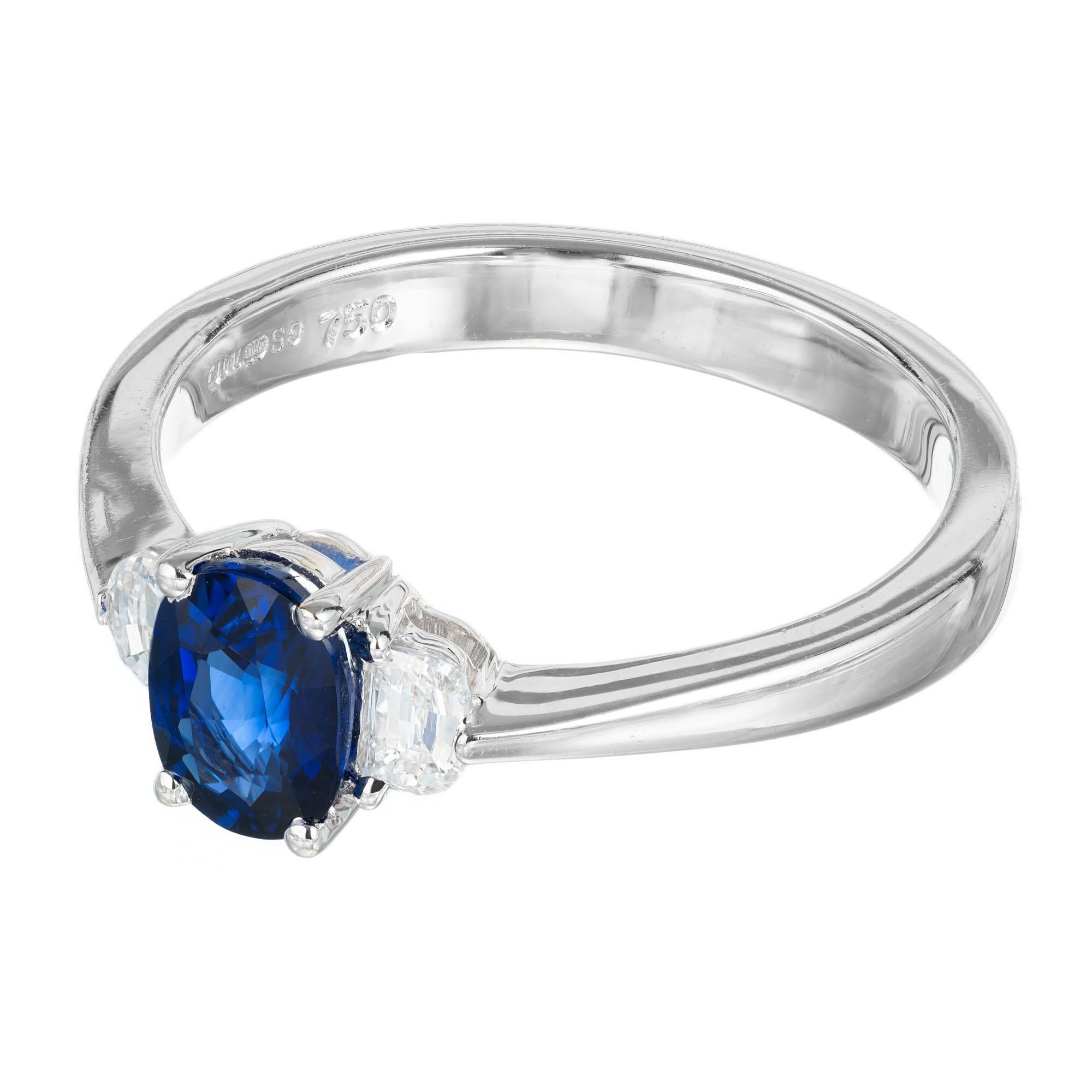 3 carat oval sapphire ring