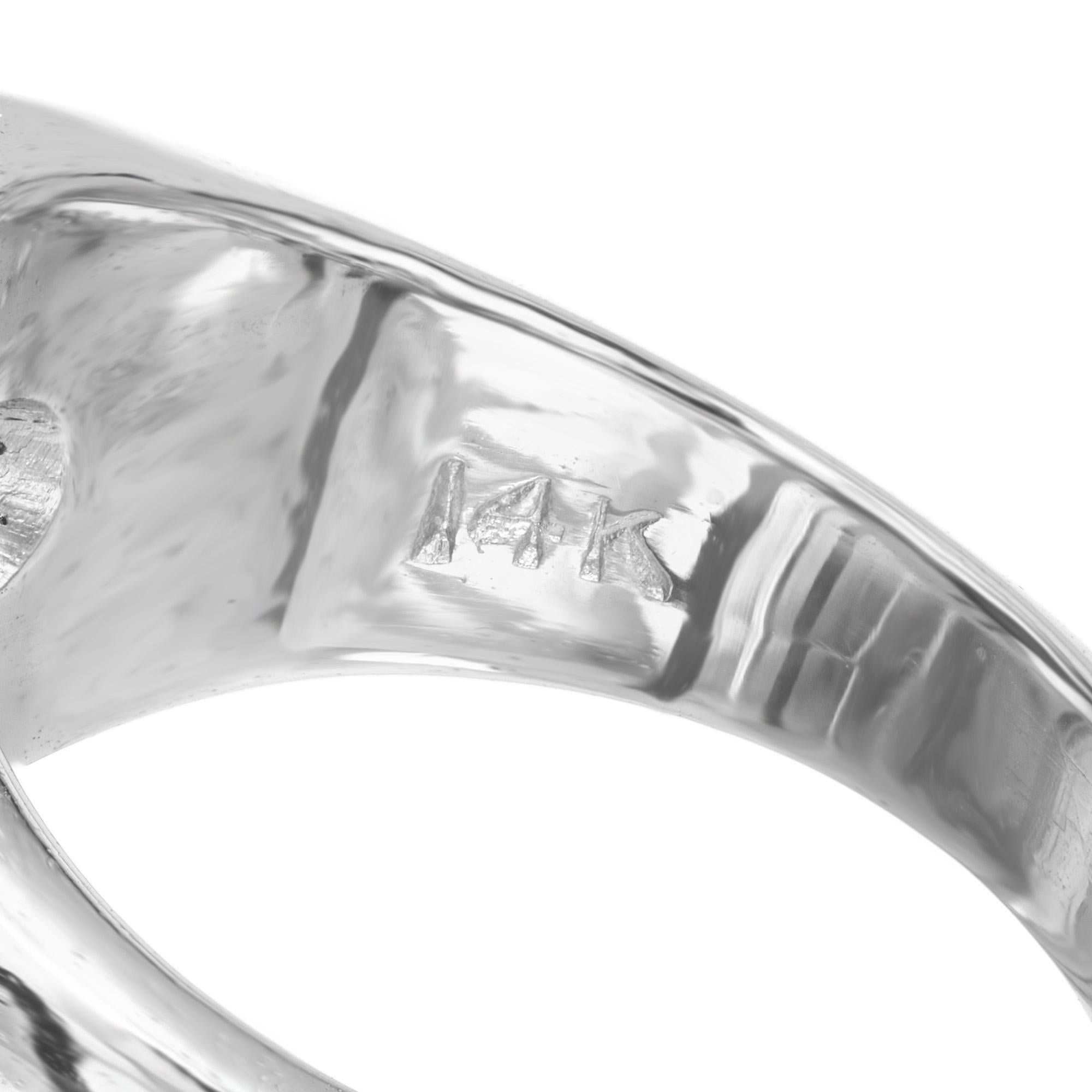 GIA Certified 6.00 Carat Oval Cabochon Star Sapphire Diamond White Gold Ring en vente 2