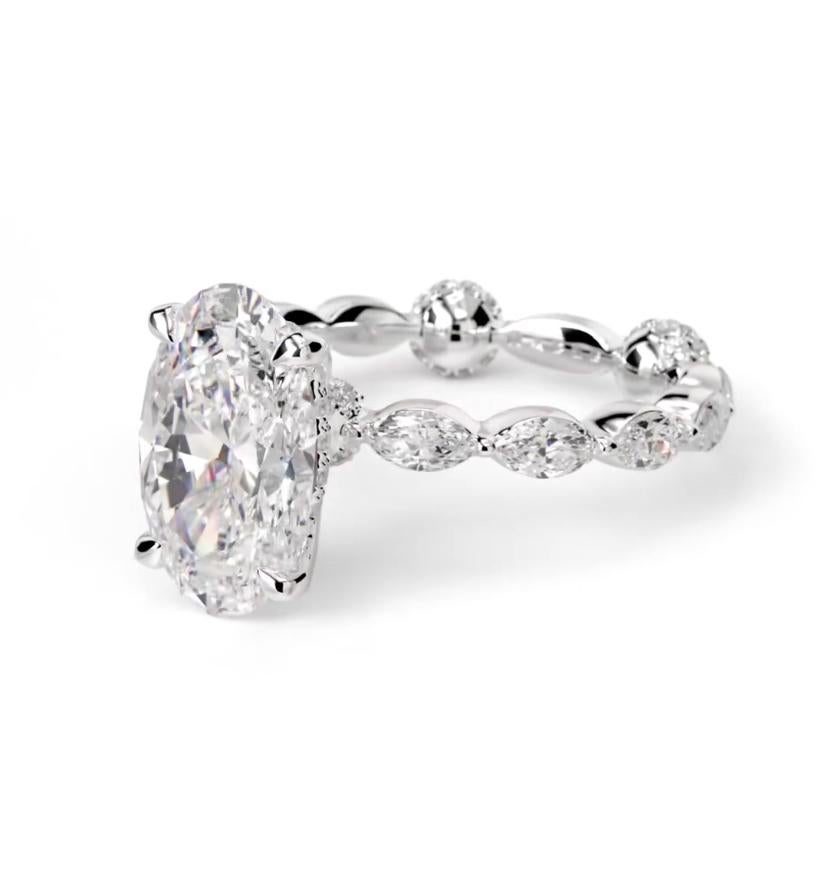 An exquisite solitaire ring in contemporary design, so elegant and refined design.
Elevate your timeless of beauty and add a touch of class and charm on your look.
Magnificent ring come in 18k gold with a lustrous Natural Diamond , in oval shape, of