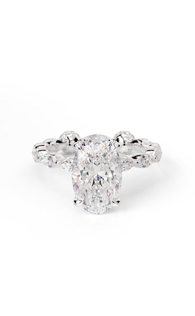 Oval Cut GIA Certified 6.00 Carat Oval Shape Natural Diamond 18K Solitaire Ring For Sale