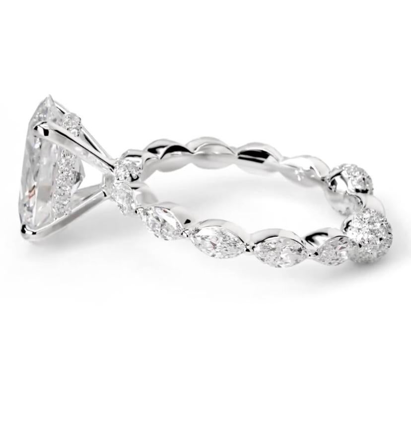 GIA Certified 6.00 Carat Oval Shape Natural Diamond 18K Solitaire Ring For Sale 1