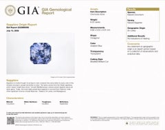 GIA Certified 6.00 Carat Sri Lanka No Heat Radiant Cut Blue Sapphire