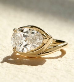 GIA Certified 6.00 Carats D/VS2 Pear Shape Diamonds 18K Gold Solitaire Ring